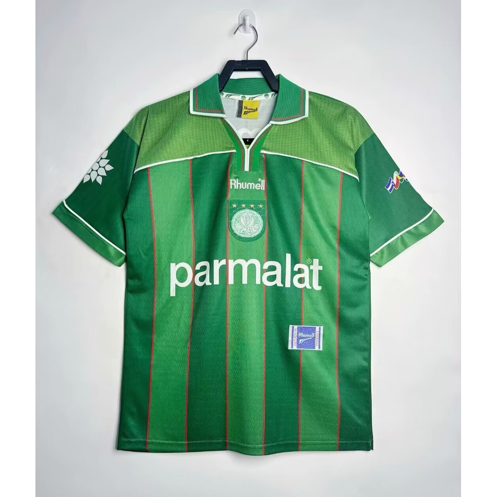 1999 Palmiras Liberators Champions Cup Green Retro Football Sweatshirt Top เสื้อยืดแขนสั้น