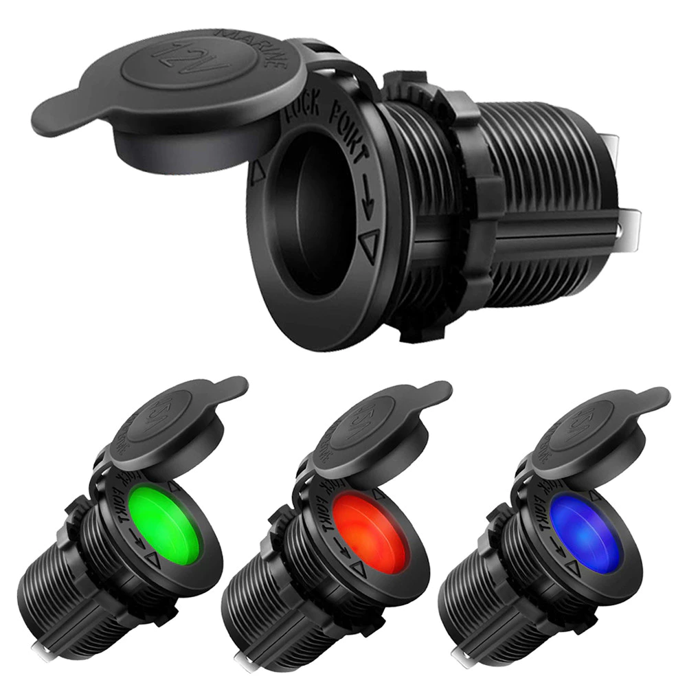 ซ็อกเก็ตรถ 12V 24V ปลั๊ก Adapte รถจักรยานยนต์ซิการ์แจ็คหลายซ็อกเก็ตสําหรับ Marine เรือรถจักรยานยนต์รถบรรทุก RV ATV