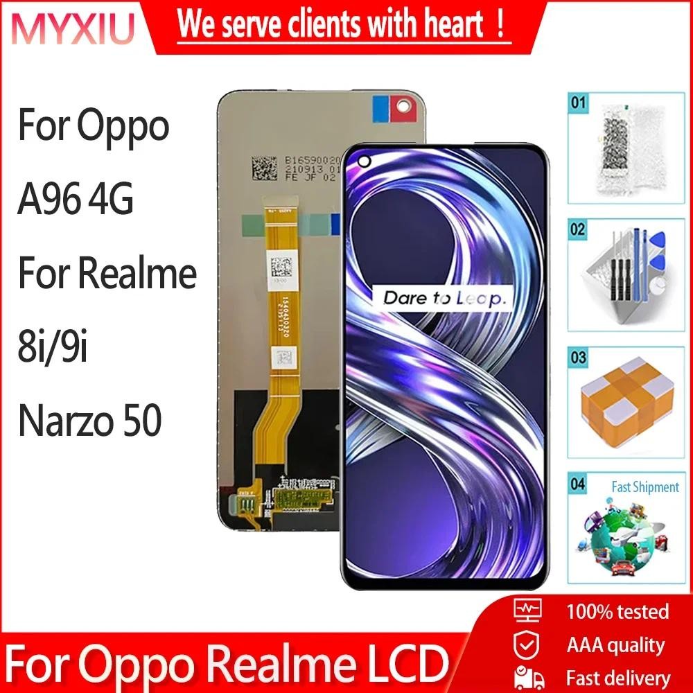 สําหรับRealme 8i 9i Narzo 50 RMX3151 RMX3491 จอแสดงผลLCD Touch ScreenสําหรับOppo A96 4G LCD-&&*