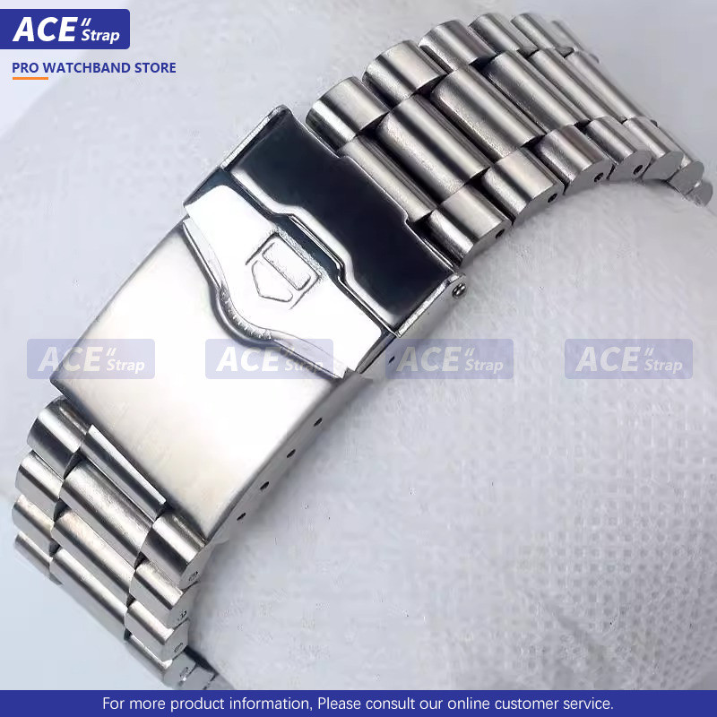 เหมาะสำหรับนาฬิกา TAG HEUER สายสแตนเลสลายกราฟิก 18mm 20mm 22mm 24mm เหมาะสำหรับ Autavia 6 FORMULA RACE 1 F1 AQUARACER
