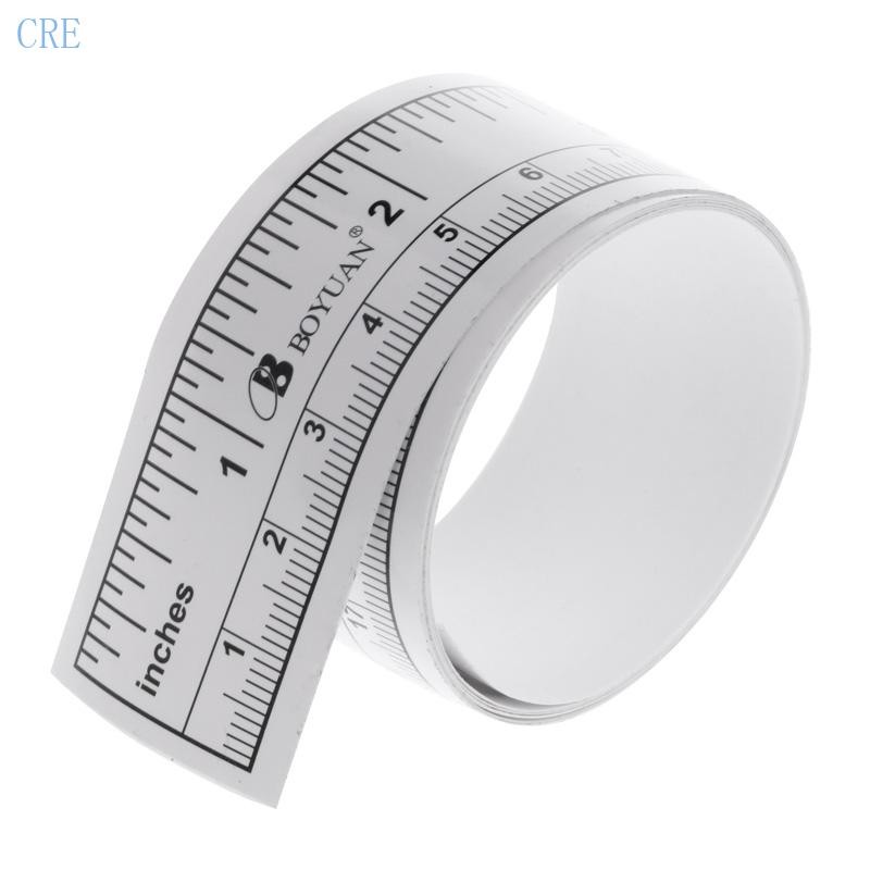 Cre 90 ซม.กาวตนเองเมตริกเทปวัดไม้บรรทัดไวนิลสําหรับจักรเย็บผ้าสติกเกอร์