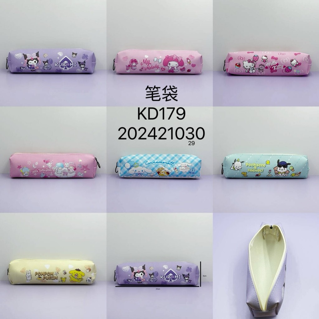 พร้อมส่ง กระเป๋าใส่ปากกา ใส่เครื่องเขียนลาย Sanrio การ์ตูนน่ารัก
