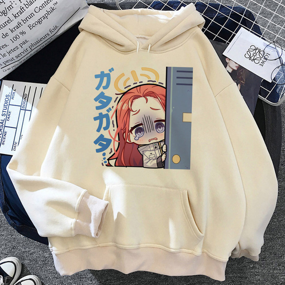 Blue Archive เสื้อฮู้ดมังงะ Y2K ผ้านุ่มลายฤดูหนาว athleisure เสื้อกันหนาวผู้หญิงสไตล์ญี่ปุ่น