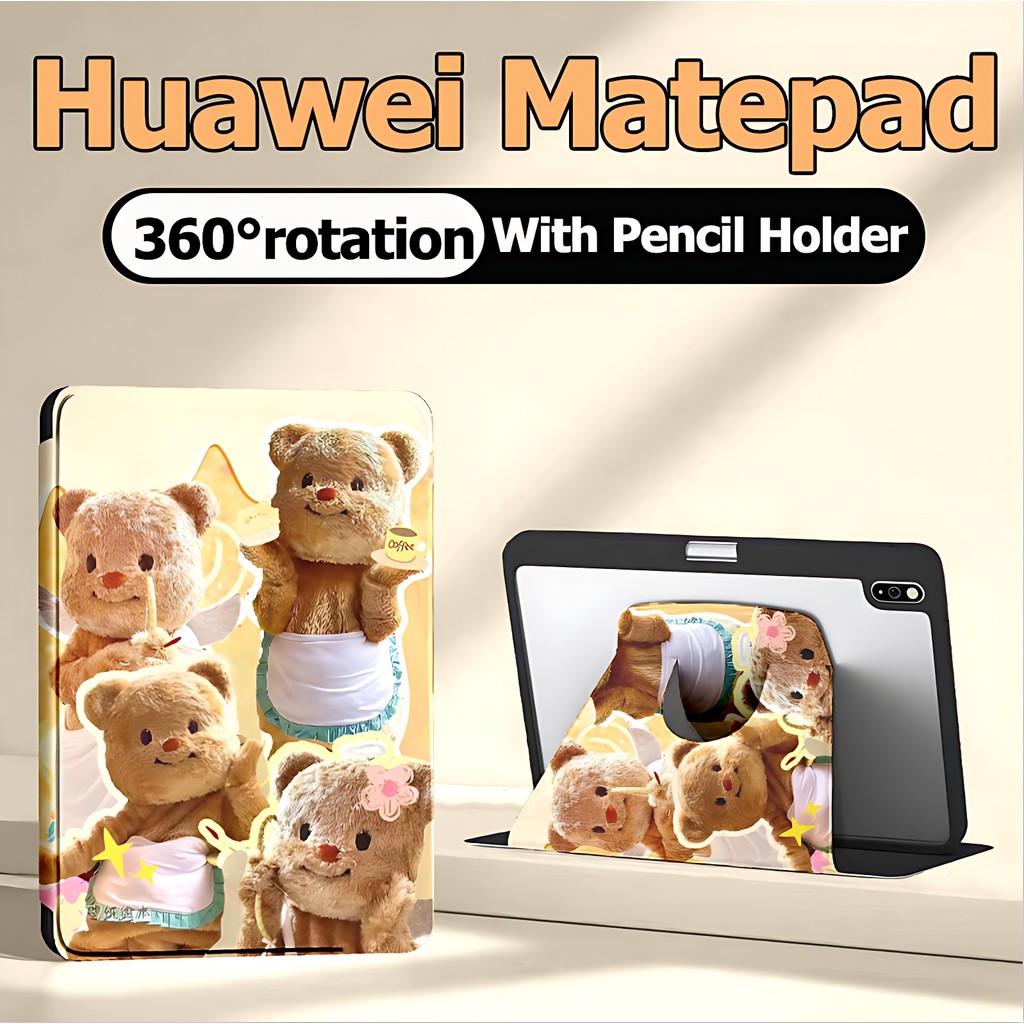 เคส​หัวเหว่ย​​ Huawei MatePad 11 Pad10.4 เคส หัวเว่ย Matepad SE11/SE 10.4 หัวเว่ย matepad pro11 เคส Huawei matepad 11.5 /11.5”S matepad pro10 8 Butter Bear 360° rotation Case Huawei