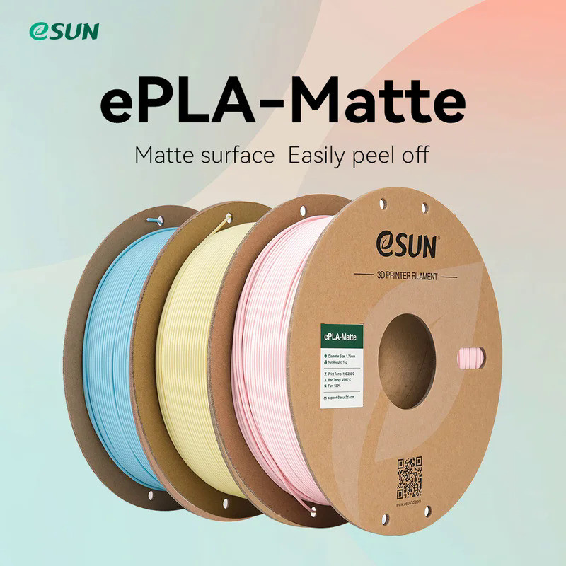 eSUN 3D Printer Filament PLA Matte 1.75mm 1KG (2.2 LBS) Spool 3D Printing Material For 3D Printers M