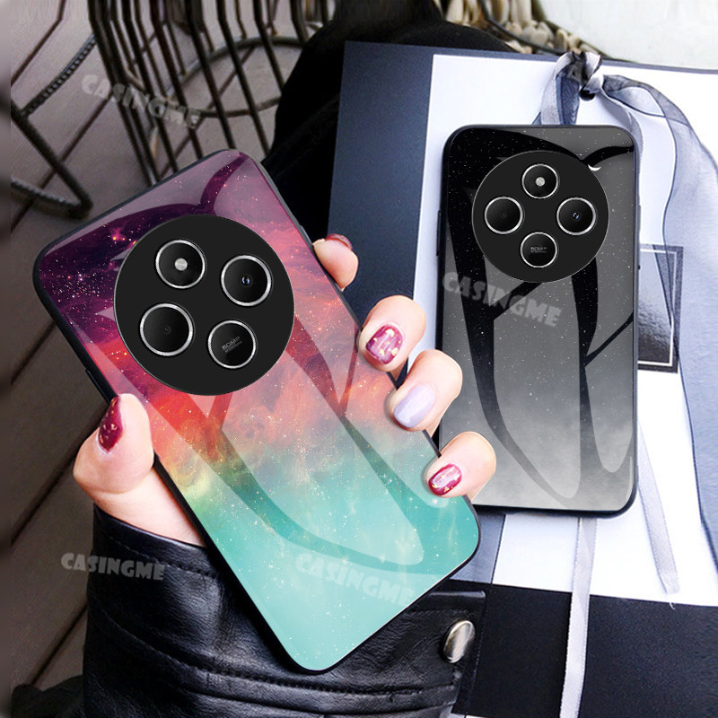 Poco C75 2024 กระจกนิรภัยเคสโทรศัพท์สําหรับ POCO C75 PocoC75 C 75 75C 4G 5G 2024 Slim ฝาหลัง Hard ปล