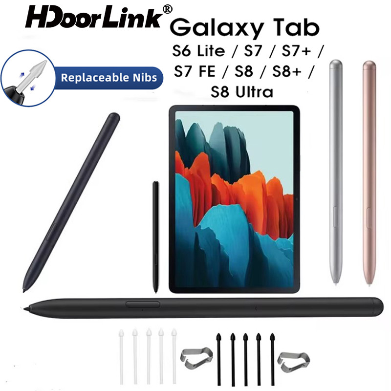 Hdoorlink ปากกาสไตลัส S เหมาะสําหรับ Samsung Galaxy Tab S6 S7 S7+ S7FE S8 S8 Ultra หน้าจอสัมผัส S-Pen Stylus เดิมไม่มีปากกาบลูทูธ
