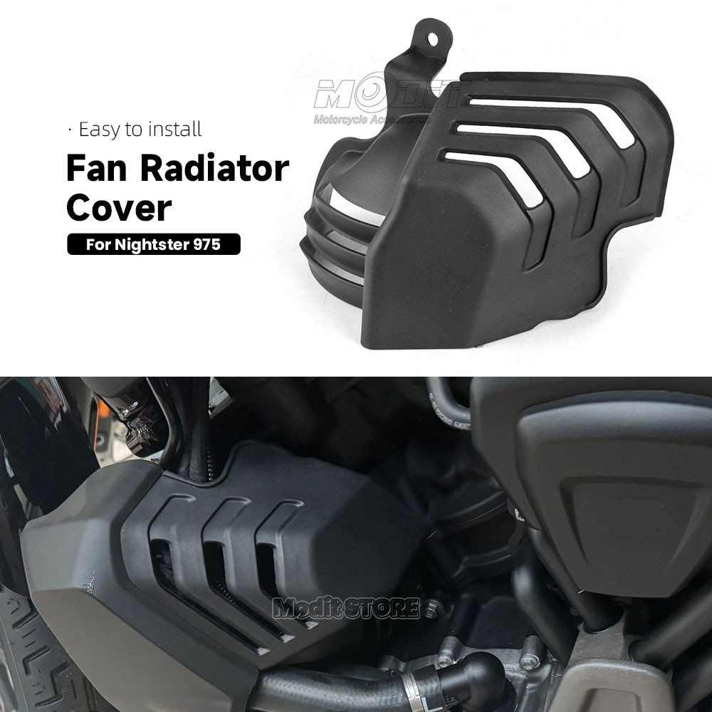 สําหรับharley Nightster 975 RH975S 2022-2024 อุปกรณ์เสริมรถจักรยานยนต์พัดลมหม้อน้ําFairing Heat Shield Hot Air Deflectorสีดํา