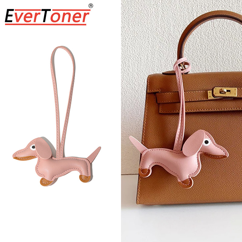 Evertoner Classics Dachshund Dog PU หนังจี้กระเป๋า Charm Lanyard พวงกุญแจ Keycord แขวนอุปกรณ์เสริมของขวัญ