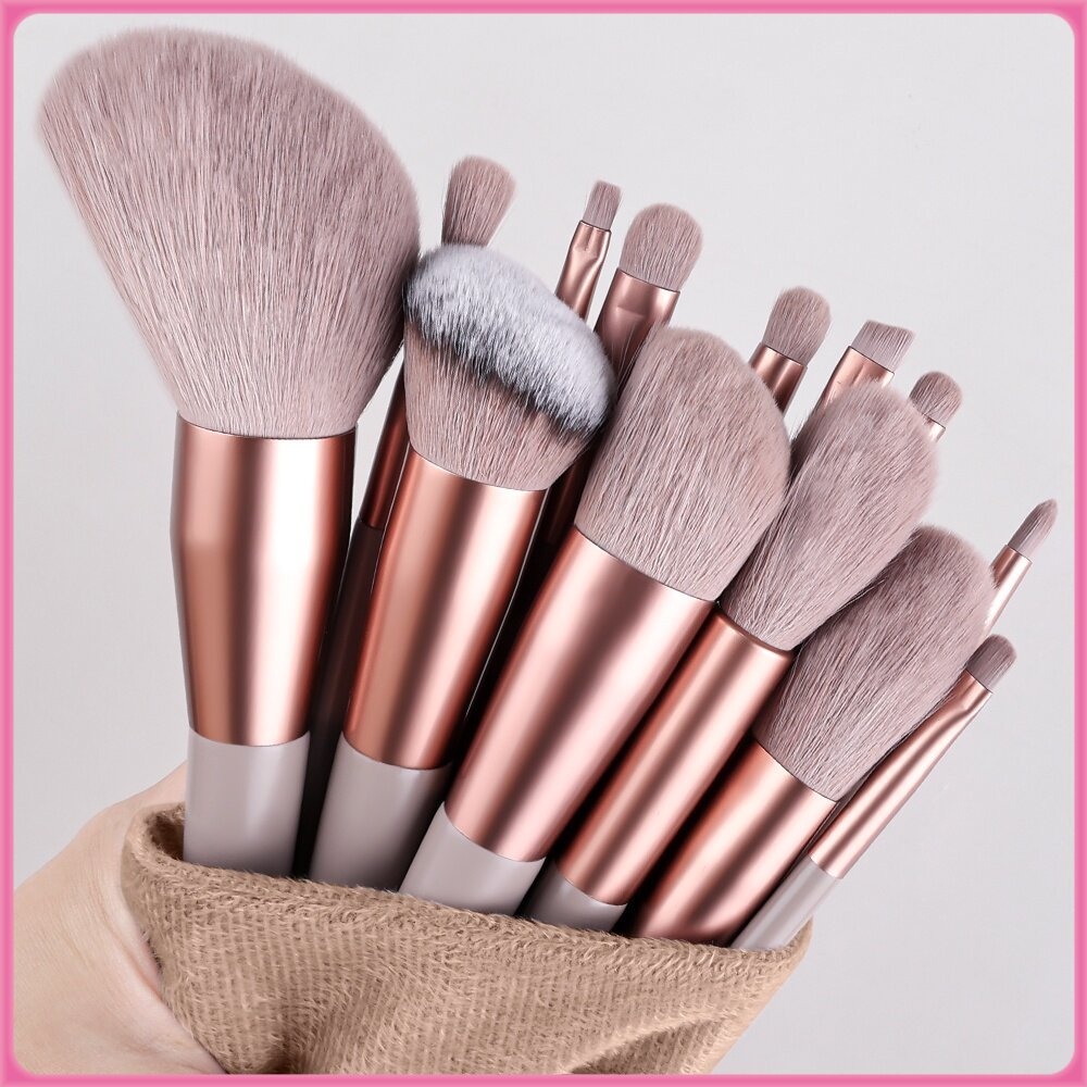 YTL ชุดแต่งหน้าเครื่องมือแต่งหน้าความงาม 13 ชิ้นชุดแปรงรองพื้นแปรงปัดแก้มแปรงคิ้