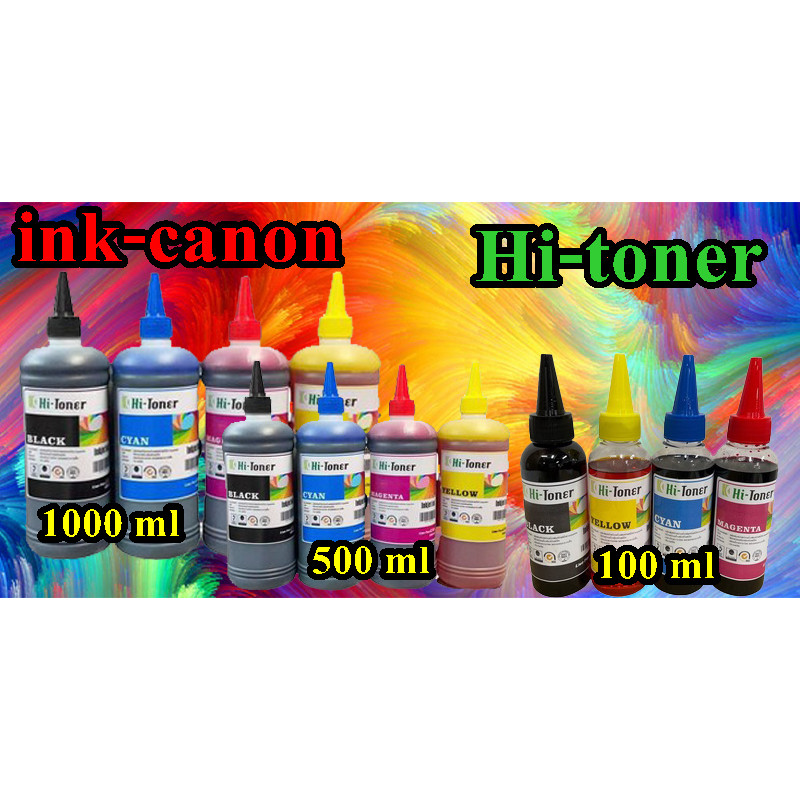 หมึกเติม Canon 100ml จำนวน 4ขวด ใช้ได้กับ Printer Canon ทุกรุ่น จำนวน 4 ขวด  สีอย่างละขวด) TS307 MG3