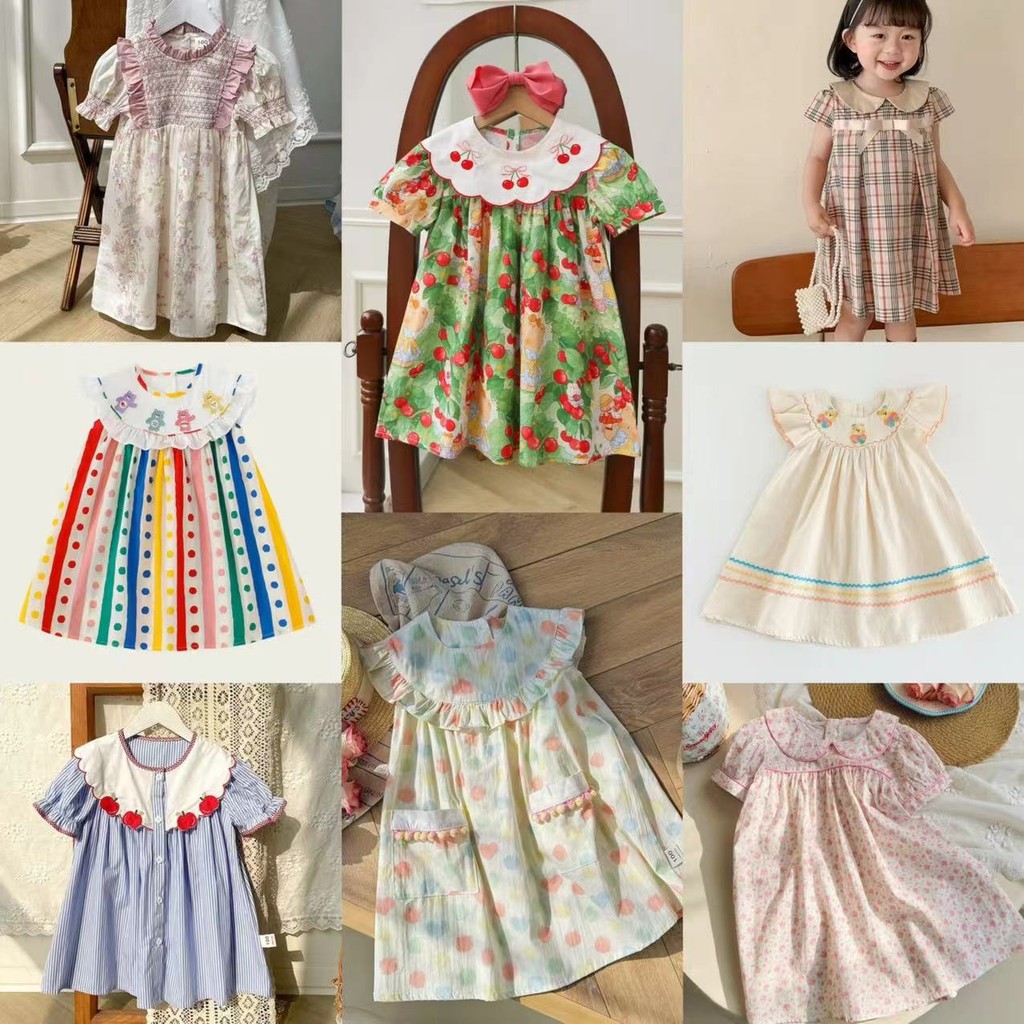 เด ็ กเสื ้ อผ ้ าเด ็ กสาวชุดเจ ้ าหญิงเจ ้ าหญิงการ ์ ตูนปัก Ruffle Collar สาวชุดหวานน ่ ารักลายสก ๊ อตชุดเด ็ ก