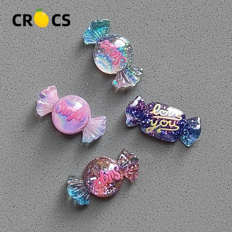 Crocs Hole รองเท้าอุปกรณ์เสริม Magic Candy รองเท้าดอกไม้ DIY อุปกรณ์เสริม
