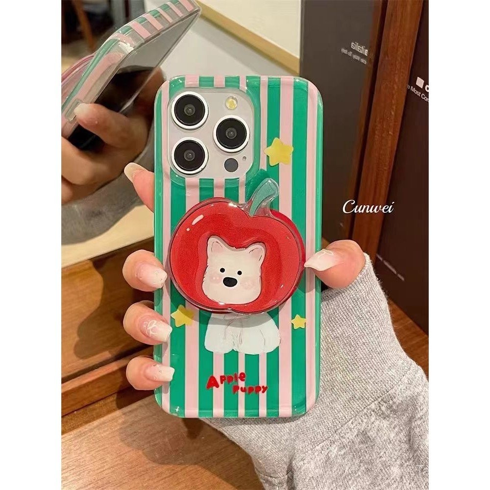เคสโทรศัพท์สำหรับ iPhone 7 8 x XS XR xsmax 11 12 13 14 15 16 Pro Max PLUS สีขาว IMD สีเขียวลายมะเขือเทศ West Heights Bracket เคสนิ่มกันกระแทกกันกระแทกเคส CftL