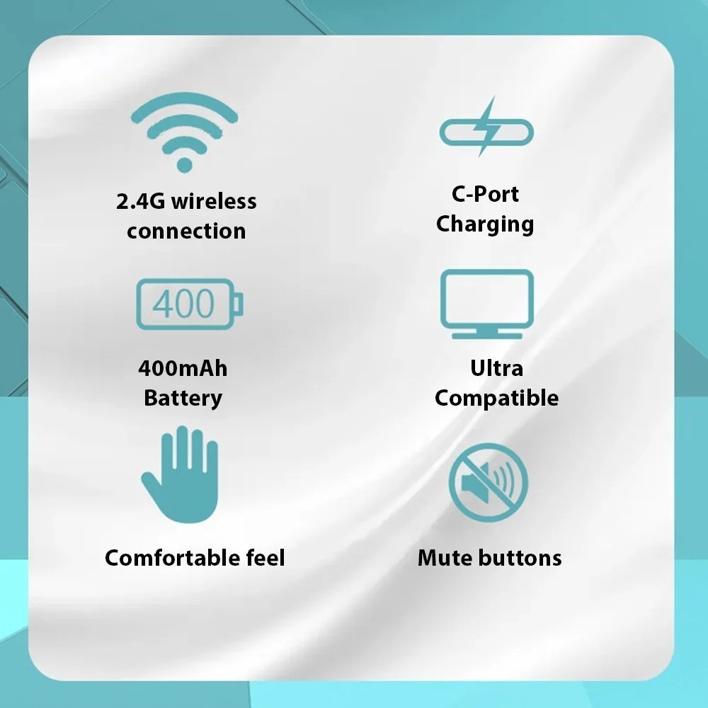 เมาส์ไร้เสียงคลิก เมาส์ไร้เสียง เมาส์ไอแพด wirelessชาร์จแบตได้ เมาส์เกมมิ่ง สําหรับiPadแล็ปท็อป แท็บเล็ต โทรศัพท์Android