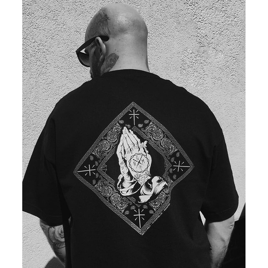 ยุโรปสไตล์อเมริกัน Chicano ดอกไม้ Body Burning Old Ink Culture ผู้ชายผู้หญิง West Coast Tattoo แขนสั้นหลวมเสื้อยืด