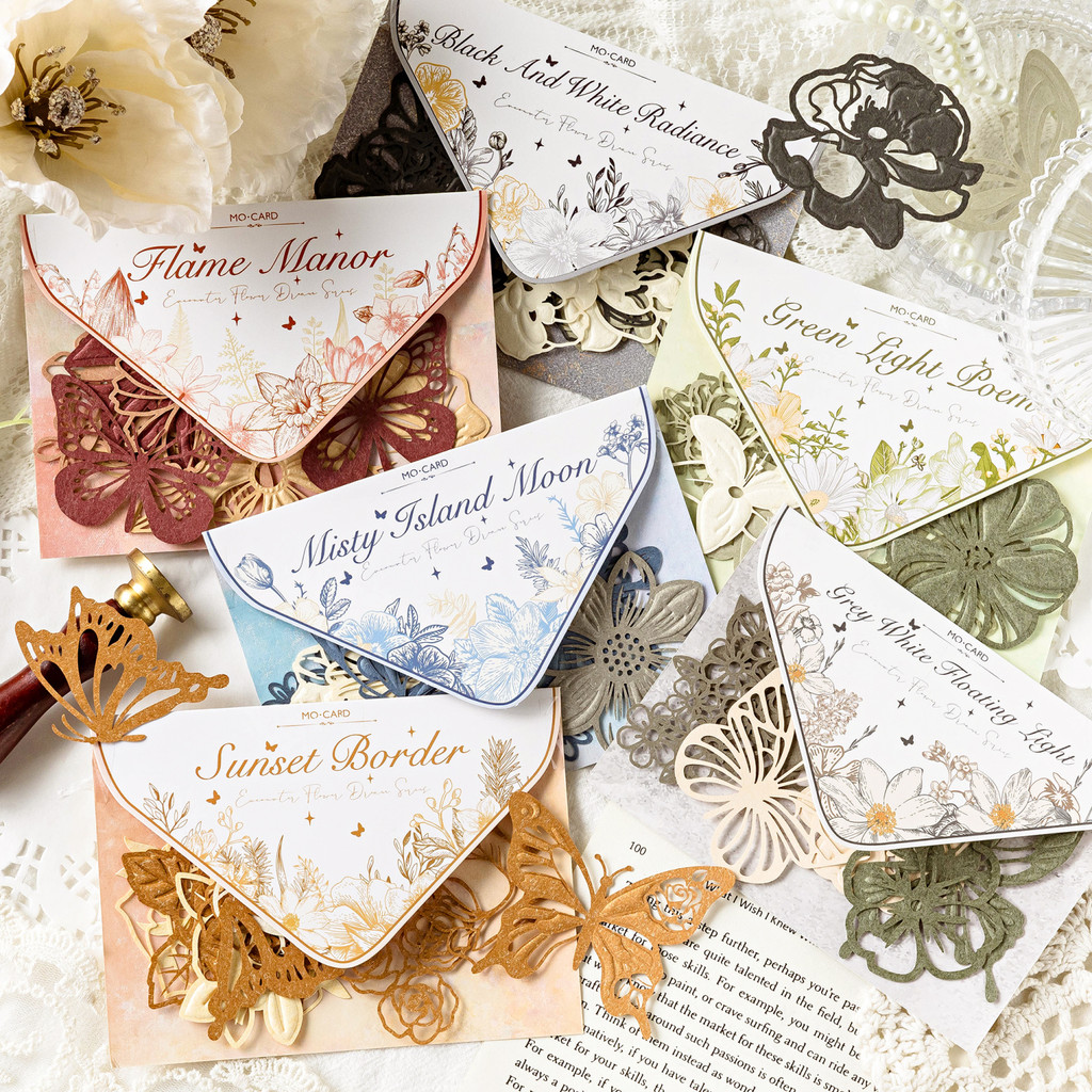 Qouzmo 10ชิ้น/แพ็คVINTAGE Junkวารภาพตัดปะกระดาษลูกไม้[Encounter Flower Dream Series]อุปกรณ์สมุดภาพDIYไดอารี่DecoกระดาษCarftเครื่องเขียน