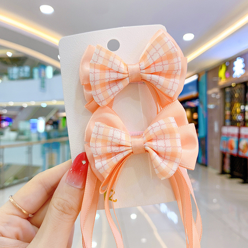 2ชิ้นเด็กโบว์กิ๊บ2022ฤดูร้อนใหม่น่ารักเจ้าหญิงกิ๊บสาวผมหักปังคลิปที่รัก