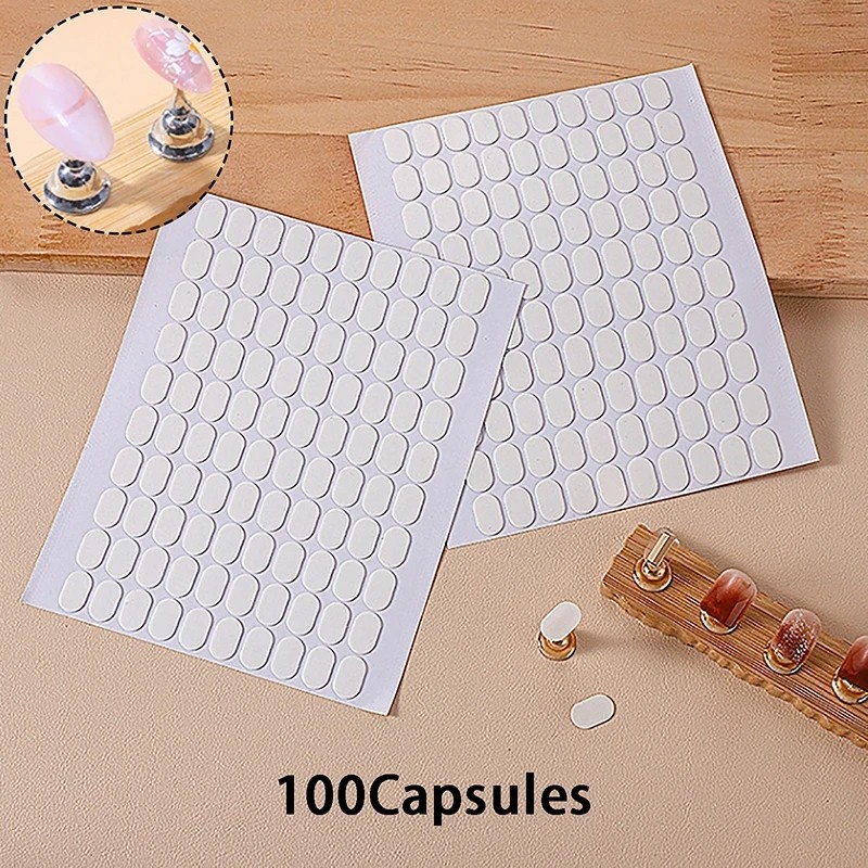 100pcs กาวสองหน้า สำหรับทำเล็บ สติกเกอร์ใส ติด​ POP MART ได้ทุกซีรีส์