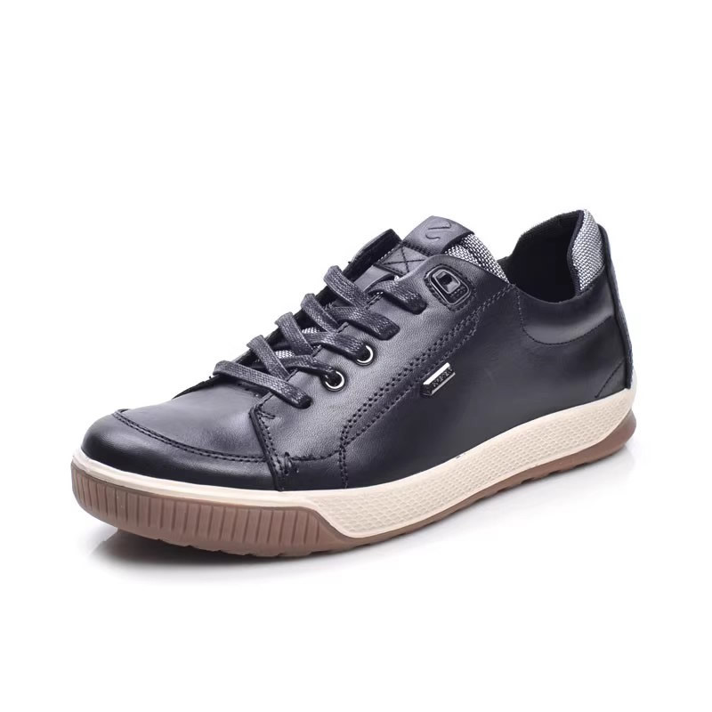 รองเท้าลำลองผู้ชาย ECCO รองเท้าส้นเตี้ยแฟชั่นสีดำ