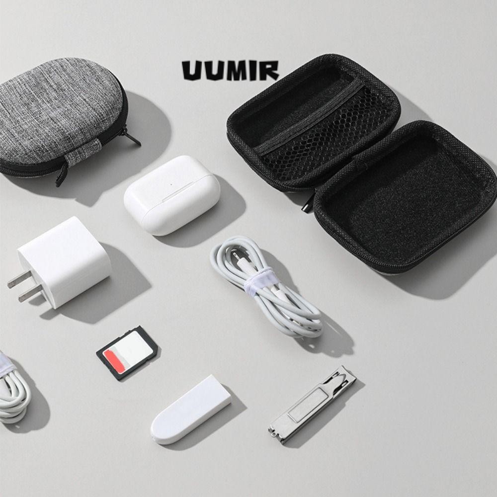 Uumir กระเป๋าเก็บของดิจิตอล, หูฟัง U Disk Charger Data Cable Organizer, อุปกรณ์เสริมมัลติฟังก์ชั่น Gadgets ฝาครอบป้องกัน