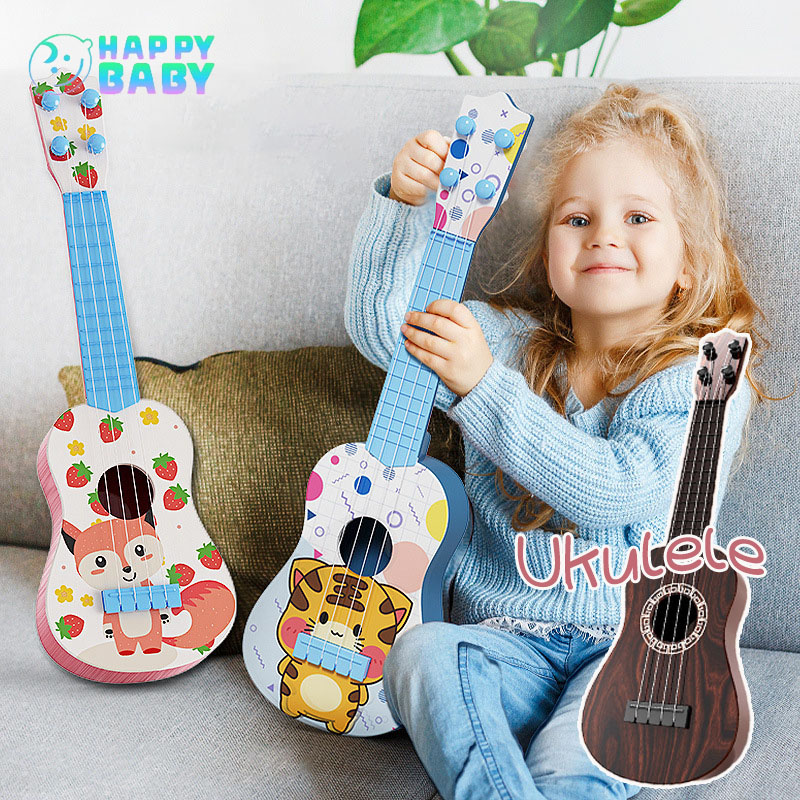 🎸Ukulele🎸 กีต้าร์เด็ก กีต้าร์ของเล่น ดีดได้จริง มีเสียงเพลง เสียงดีราคาประหยัด Music Guitar