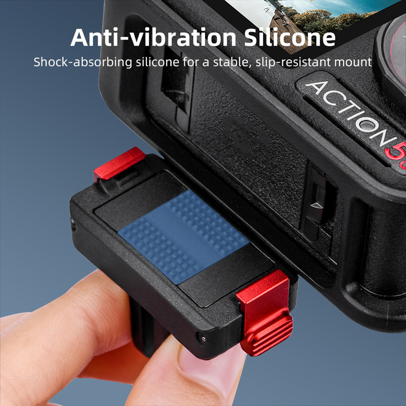 กล้องกีฬา Magnetic Quick Release ฐานสําหรับ DJI Osmo Action 5 Pro/4/3 Quick Release อะแดปเตอร์ฐานขยาย Action 5 Pro อุปกรณ์เสริมฐานอะแดปเตอร์