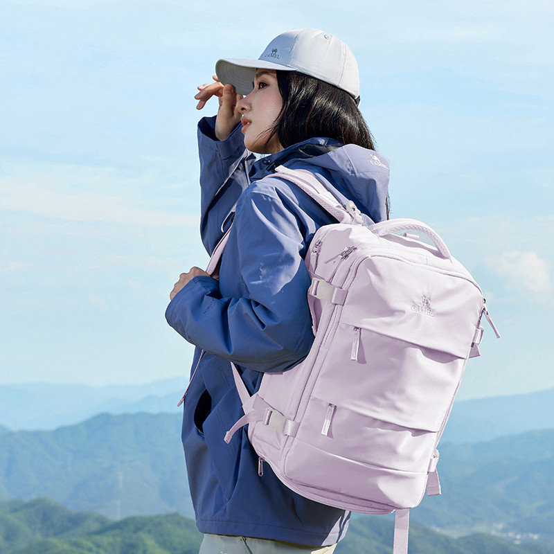 Camel CROWN Multi-layer Space 25L Mountaineering Bag Travel กระเป๋าเป้สะพายหลังคอมพิวเตอร์กลางแจ้ง