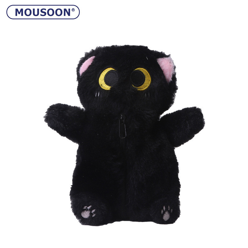 มูซูน ใหม่ตุ๊กตาลูกแมวกระเป๋าดินสอถุงเก็บสร้างสรรค์การ์ตูนน่ารักความจุขนาดใหญ่เครื่องเขียน รถม้าชนิดเล็ก กระเป๋า
