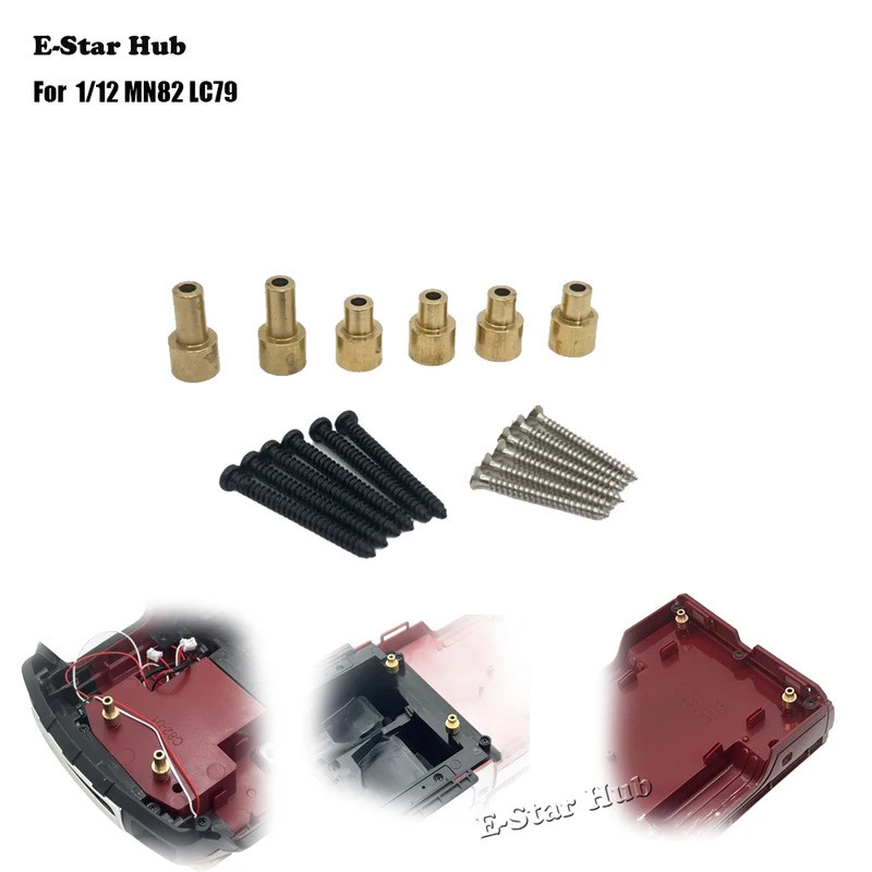 รถเชลล์ความสูงที่เพิ่มขึ้นเสาสำหรับรถ RC 1/12 MN82 LC79โลหะอัพเกรดชิ้นส่วนอุปกรณ์เสริม