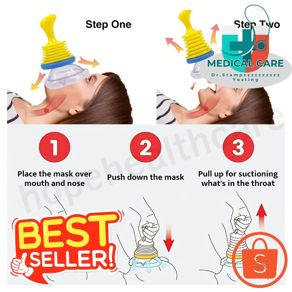 Dr.Stampz_Lifevac อุปกรณ์สำลัก เหลืออาหารติดคอ อุปกรณ์ฉุกเฉิน หายใจ ชุดปฐมพยาบาล พกพาง่าย เกรดฝึกซ้อม ** อ่านรายละเอียดก