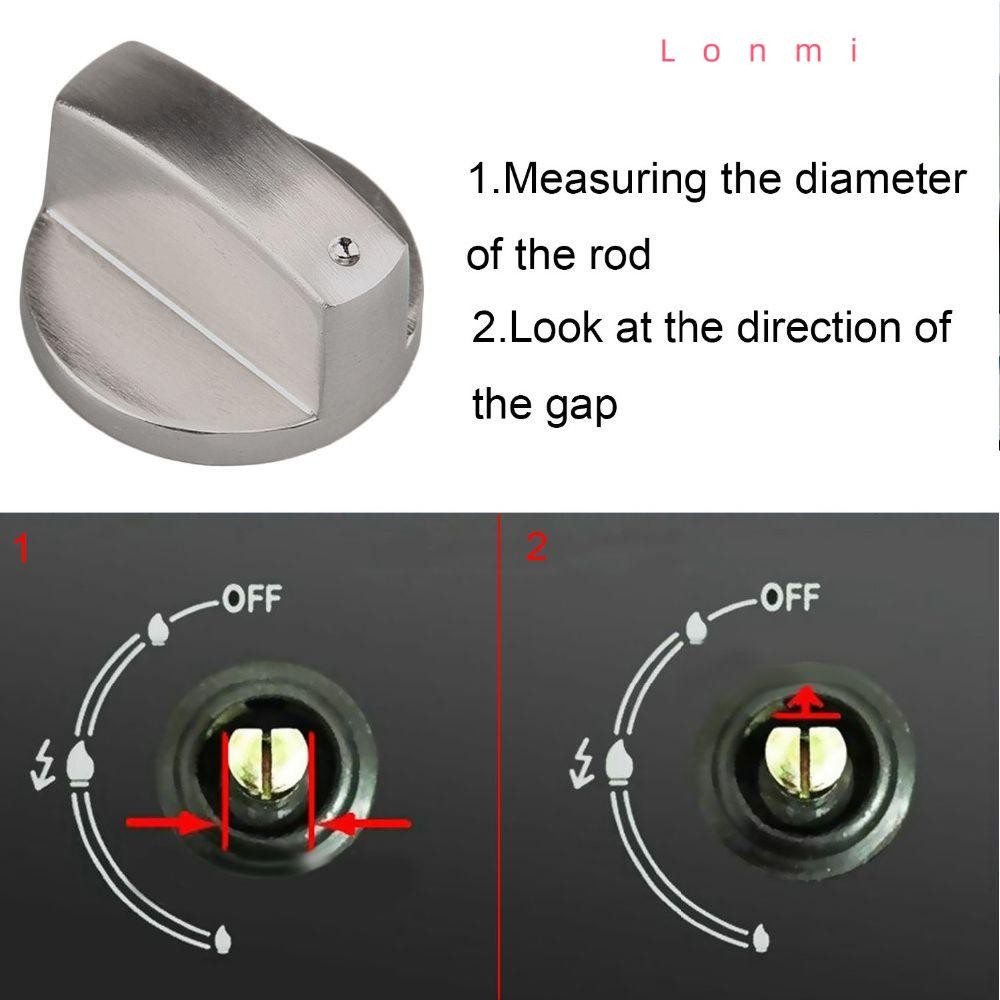 Lonmi 2 ชิ้นหม้อหุงข้าวปุ่มควบคุมเครื่องครัวจับโลหะผสมสังกะสีเตาแก๊สเปลี่ยนอุปกรณ์เสริมครัวเครื่องมือ