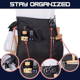 ผ้ากันเปื้อนครึ่งแขน Hairdressing Toolkit ตัดผมเฉพาะกระเป๋าคาดเอว Toolkit Storage ผ้ากันเปื้อน