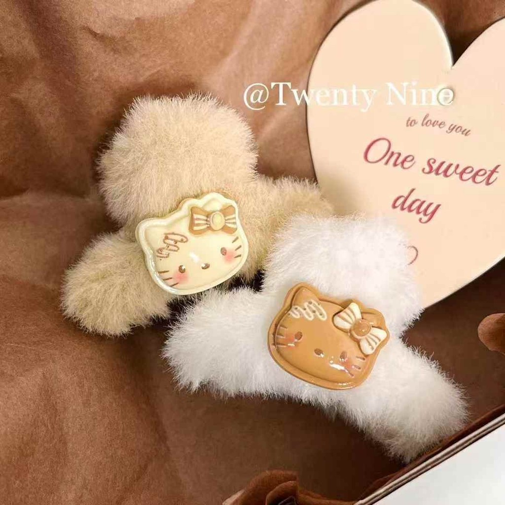 ฤดูใบไม้ร่วง/ฤดูหนาวใหม่กิ๊บติดผมตุ๊กตาน่ารัก HelloKitty คลิปคว้าขนาดเล็กเครื่องประดับผมสําหรับเด็กผู้หญิง