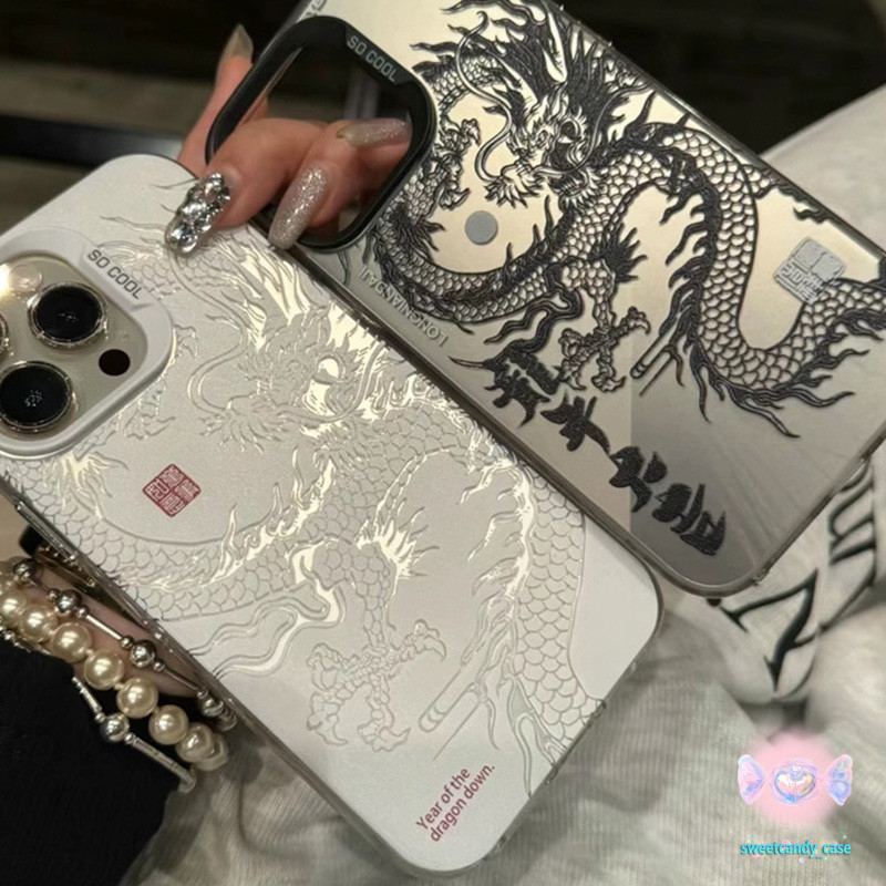 เคสแข็งคุณภาพ เคสแฟชั่น มังกรโชคดี for IPhone 13 12 7Plus 14 15 11 Pro Max 8Plus XR XS Max SE เคสไอโฟน11 เคสไอโฟน13