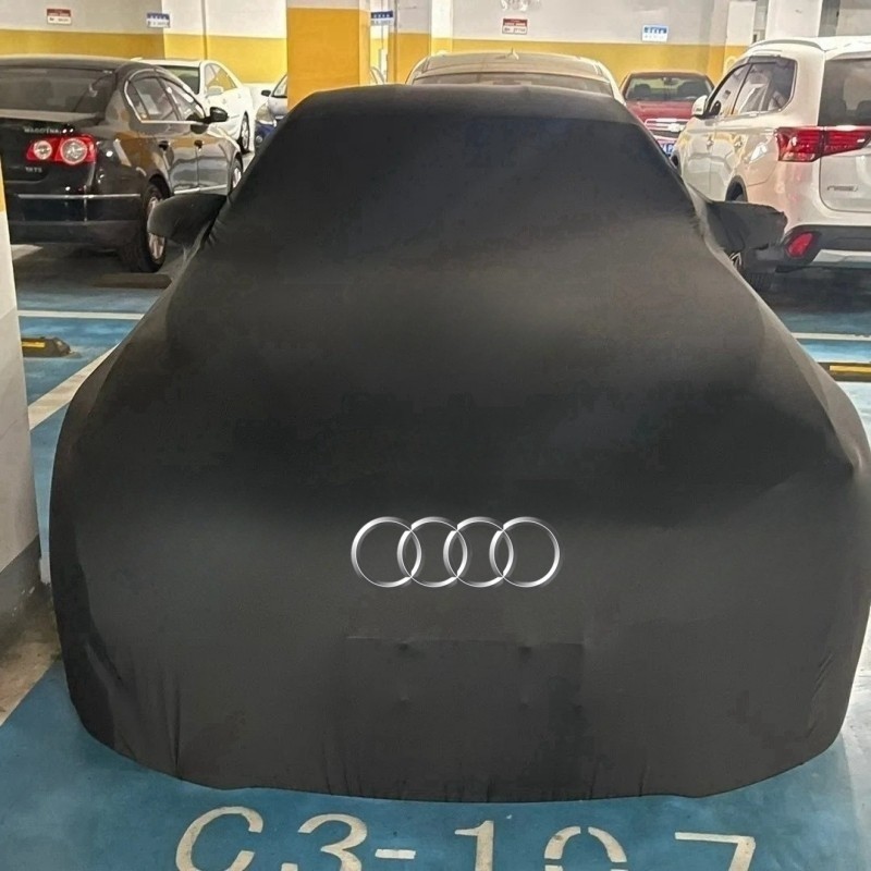 Audi รถ High-end การปรับแต่งยืด Audi รถกันฝุ่น Scratch-proof UV-proof โลโก้ที่กําหนดเองผ้าคลุมรถสําห