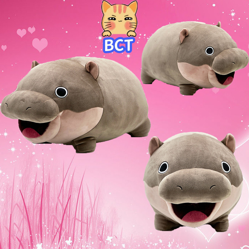 Bct ในสต็อกในสต็อก ใหญ่ ตุ๊กตาฮิปโป Big Moo Deng Hippo Plush Toys, น่ารัก Pygmy Hippo Plushie ของเล่นสําหรับแฟนๆ ของขวัญ, นุ่มเด็ก Hippopotamus ตุ๊กตาสัตว์หมอนสําหรับเด็กและผู้ใหญ่