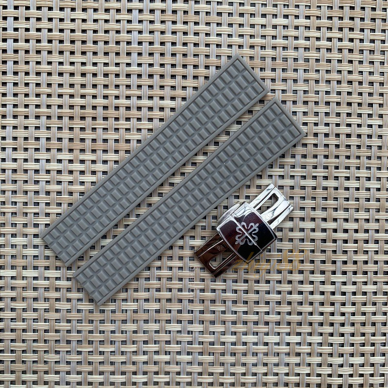 19mm Ultra - สายนาฬิกาซิลิโคนอ่อนนุ่ม Precision - Engineered สําหรับ Patek Philippe Aquanaut 5067A - 001 Series. Constructed from High - Grade Soft Rubber Bracelet