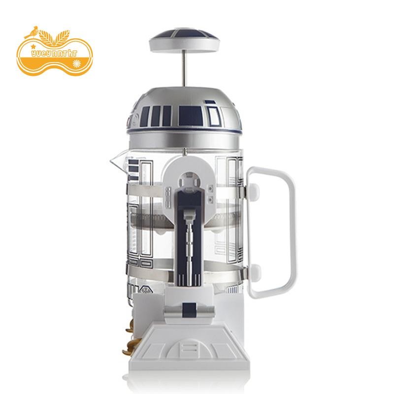{yueynntht}เครื่องชงกาแฟมือหมุน Mocha Robot Star เครื่องชงกาแฟฝรั่งเศส สูง 24 ซม.