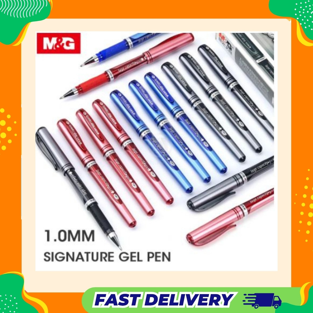 (ถูกสุดใน Shopee) ปากกาเจลแบบปอก 1.0 mm. รุ่น Large Capacity จาก M&G และไส้ปากกา Refill