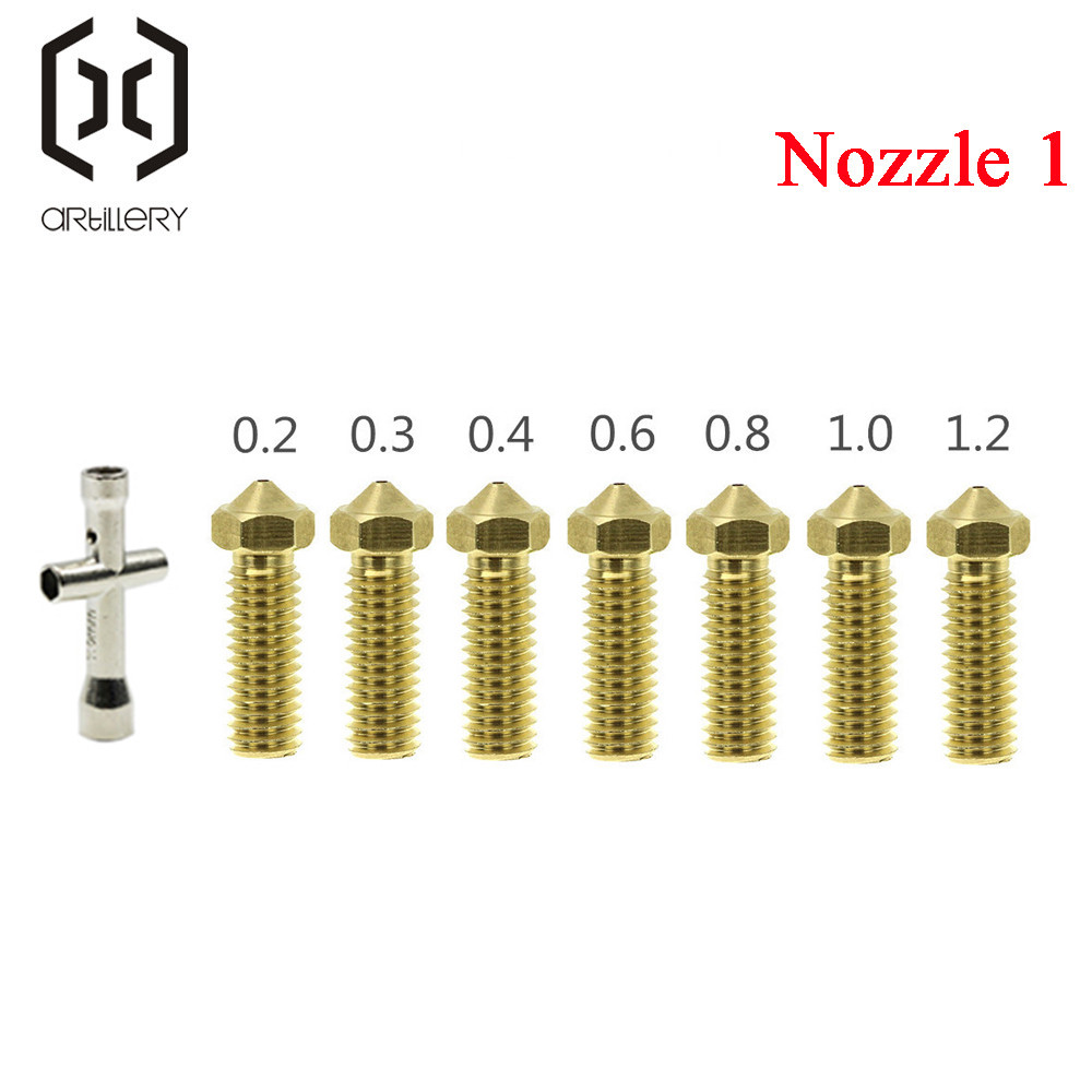 3D Printer Nozzle for AnkerMake M5 0.2mm 0.4/0.6/0.8mm Brass Nozzle or Hard Steel Nozzle 3D Printer 