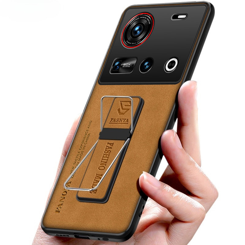 สําหรับ ZTE Nubia Z70S Ultra Case Ultra-thin Magnetic Holder หนังแกะกล้องป้องกัน Shock Absorption สํ