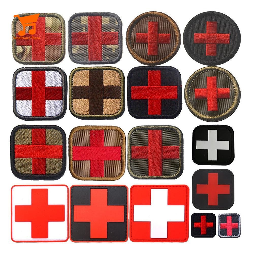 MEDIC Red Cross PVC Tactical Patch สำหรับ Paramedic EMT EMS กาวติดแบบ Hook & Loop