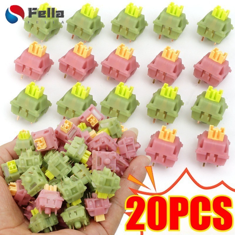 สวิตช์คีย์บอร์ดเชิงกลเงียบ V3 พร้อมสปริงขยาย | 5-20ชิ้นตัวเลือก | คอลัมน์ไกด์เบาสําหรับเล่นเกมเรืองแ