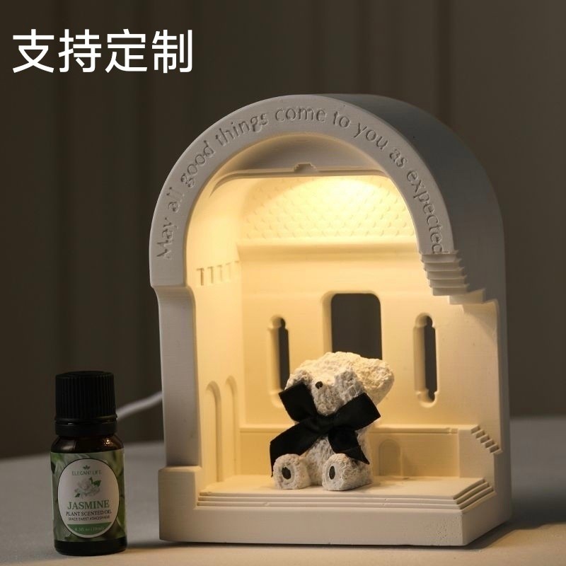 Fireless Aromatherapy Memorial Monument Valley Diffuser หินน้ํามันหอมระเหยโคมไฟของขวัญ Night Light Sleep Aid Premium สาวของขวัญวันเกิด