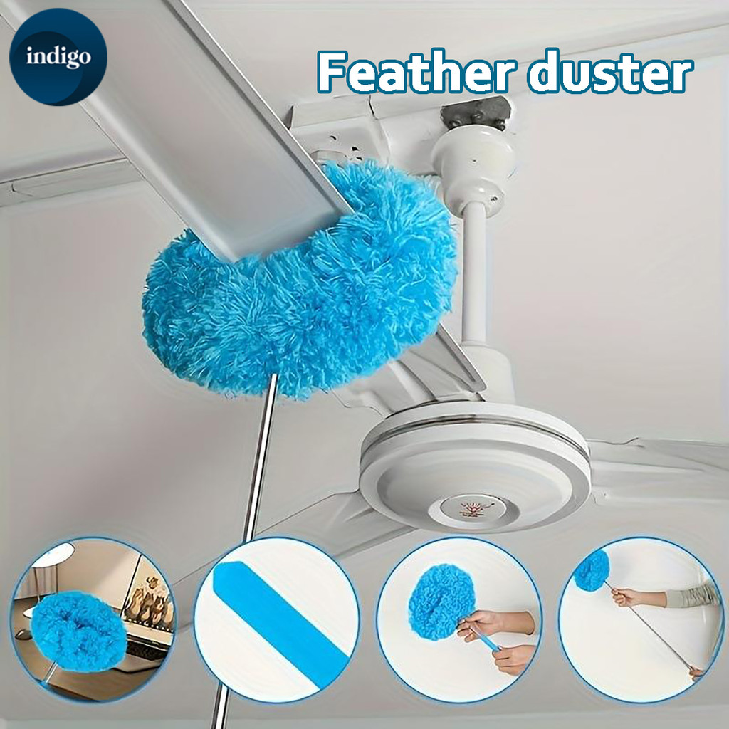 Feather ปัดฝุ่น Penyapu Kipas เพดานพัดลมทําความสะอาด Penyapu Heaveng Sipu Siling แปรงเครื่องมือทําความสะอาด 吊清洁