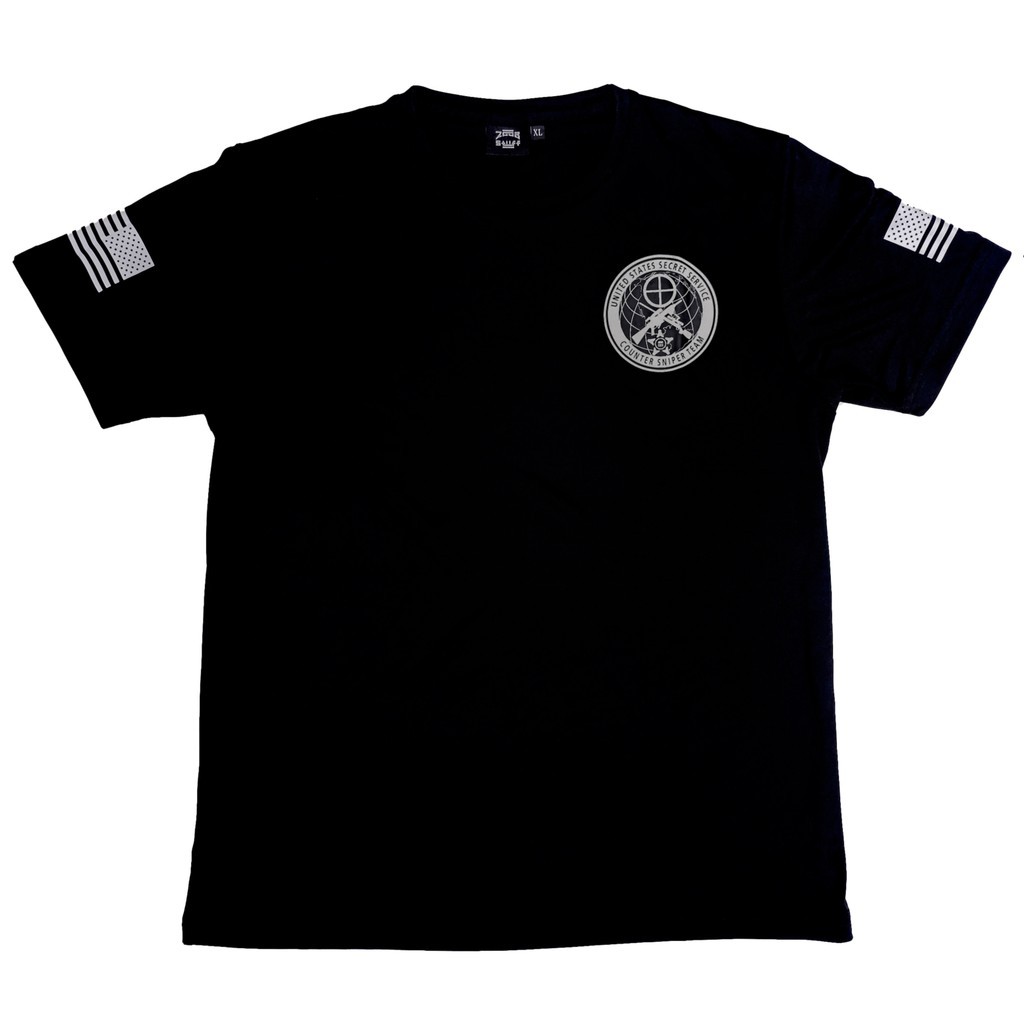 เสื้อยืดชายผ้าฝ้ายลายทีมฝึกกายภาพต่อต้านมือปืนหน่วยข่าวกรอง CS สำหรับผู้ชาย