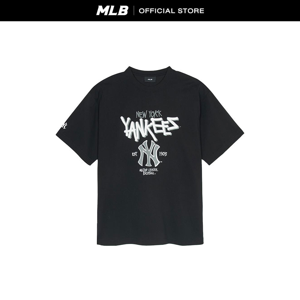 [MLB] Basic Coopers Logo Mega Overfit T-Shirt★すぐ品切れ★ Áo thun MLB Coopers Logo Mega Functional NY Yankees