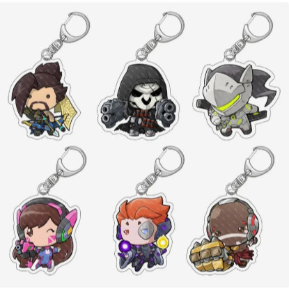 Overwatch OW DVA Gabriel Keys พวงกุญแจเกม พวงกุญแจอะคริลิคใส