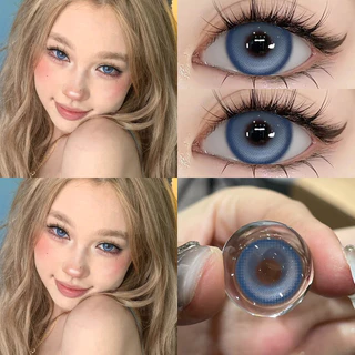 คอรแทคเลนส์ [0.00~-6.00] UYAAI K4 series คอนแทคเลนส์สี 14.5mm Blue Gray Brown คอนแทคเลนส์รายเดือน